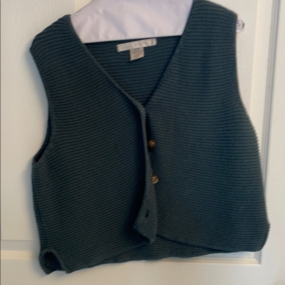111 State vintage green knit sweater vest